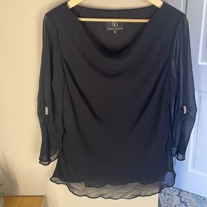 Black Sheer Women's Top